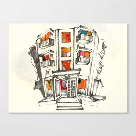 Japanese building Canvas Print