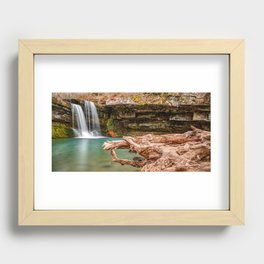 Devils Canyon Junior Falls And Blue Waters Panorama Recessed Framed Print
