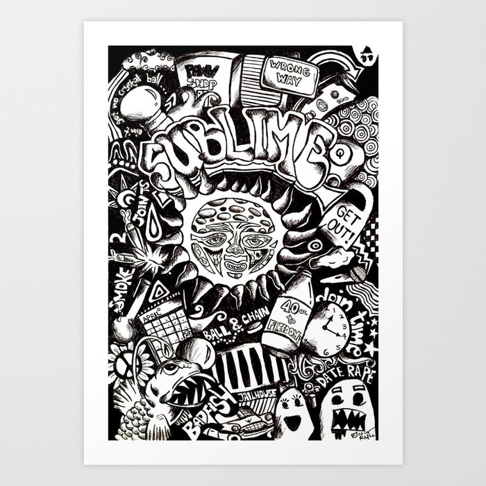 A Love Letter to Sublime Art Print by Rhine Designs | Society6
