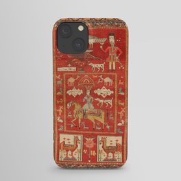 Kuba Hunting Rug With Birds Horses Camels Print iPhone Case