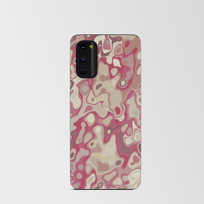 Beige, Red, White abstract Water Color Design Gift Pattern Android Card Case