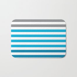 Stripes Gradient - Blue Bath Mat