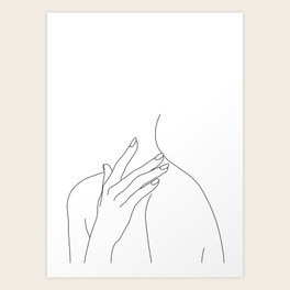 Female body line drawing - Danna Art Print