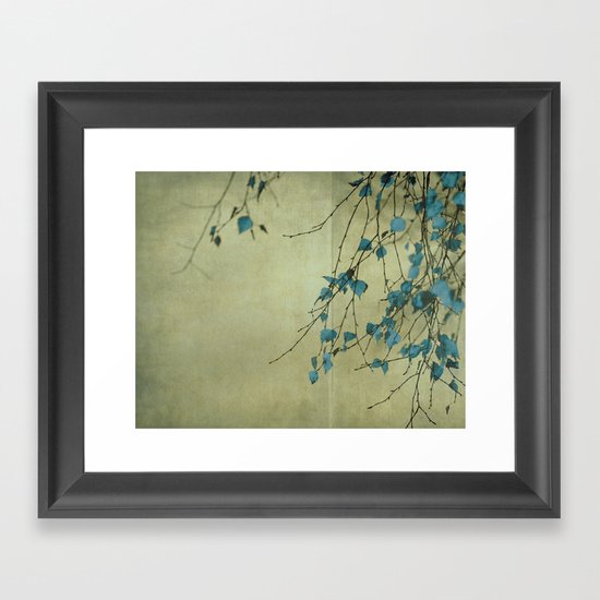 Tree in blue Framed Art Print