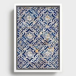 Portuguese glazed tiles Framed Canvas
