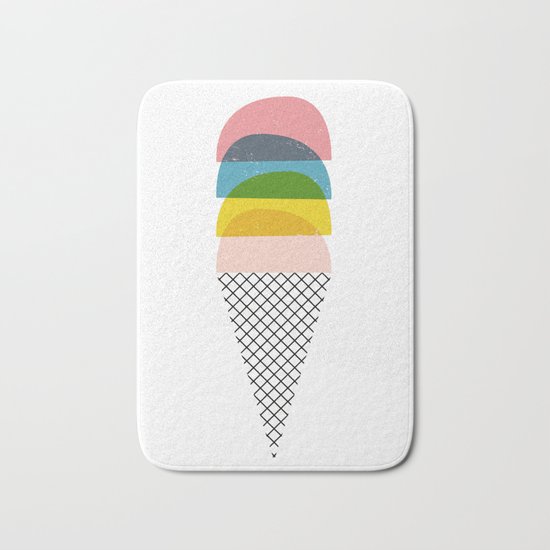 Ice cream art for kids Bath Mat