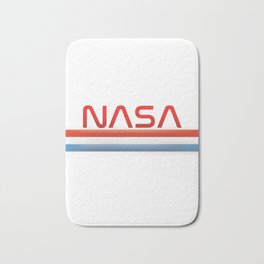 NASA Three Stripes Logo Bath Mat | Spacerace, Graphicdesign, Spaceposter, Space, Scienceposter, Americanspace, Science, Retrospace, Usaspace, Spaceart 