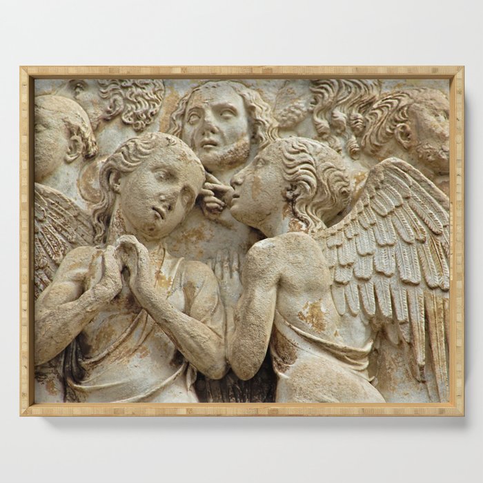 Orvieto Cathedral Angels Gothic Art Facade Relief Serving Tray