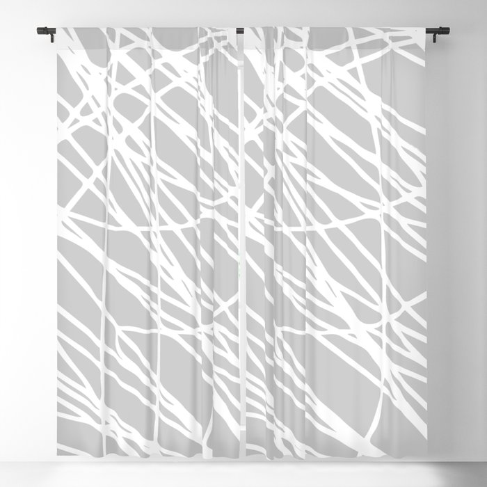 Modern Line On Pale Grey Blackout Curtain by TIMELESS PRETTY home decor Society6