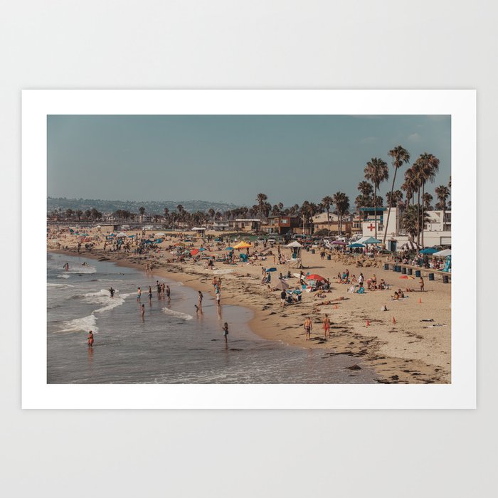 Sunny afternoon at Ocean Beach in San Diego California Art Print