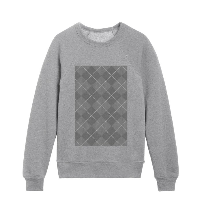 Knitted Winter Tartan Silver Sweater Collection Kids Crewneck