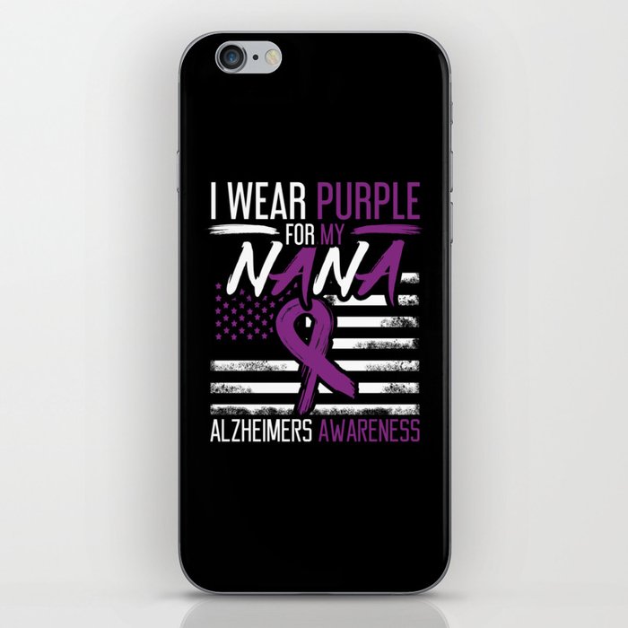 Purple For Nana Alzheimer Alzheimer's Awareness iPhone Skin