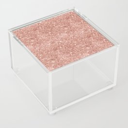 Luxury Rose Gold Sparkly Sequin Pattern Acrylic Box