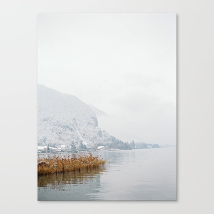Annecy under the snow - French Alps Canvas Print
