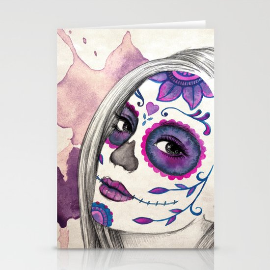 Sugar Skull Girl Stationery Cards