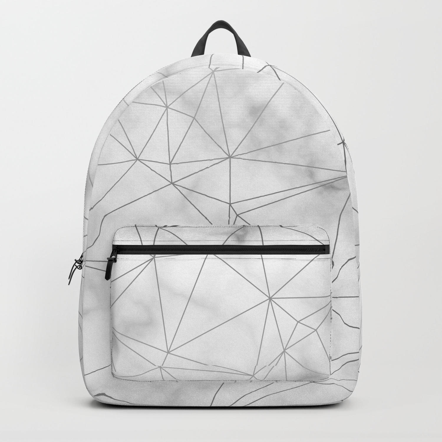 silver geometric bag