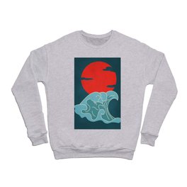 Tsunami on the Midnight Crewneck Sweatshirt