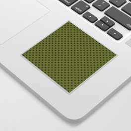 Dark Sun retro pattern on lime green background Sticker