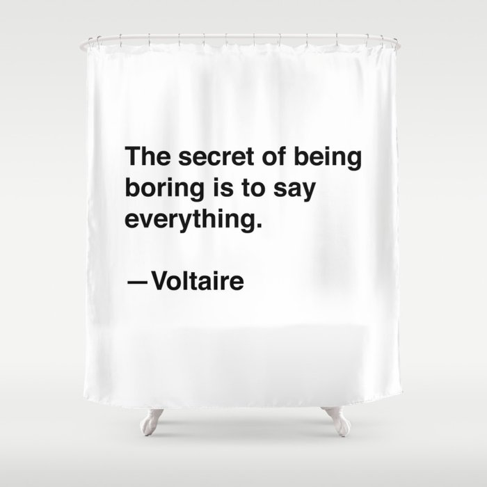 Voltaire on Conversation Shower Curtain