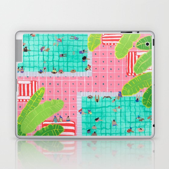 Tropical pink pool Laptop & iPad Skin