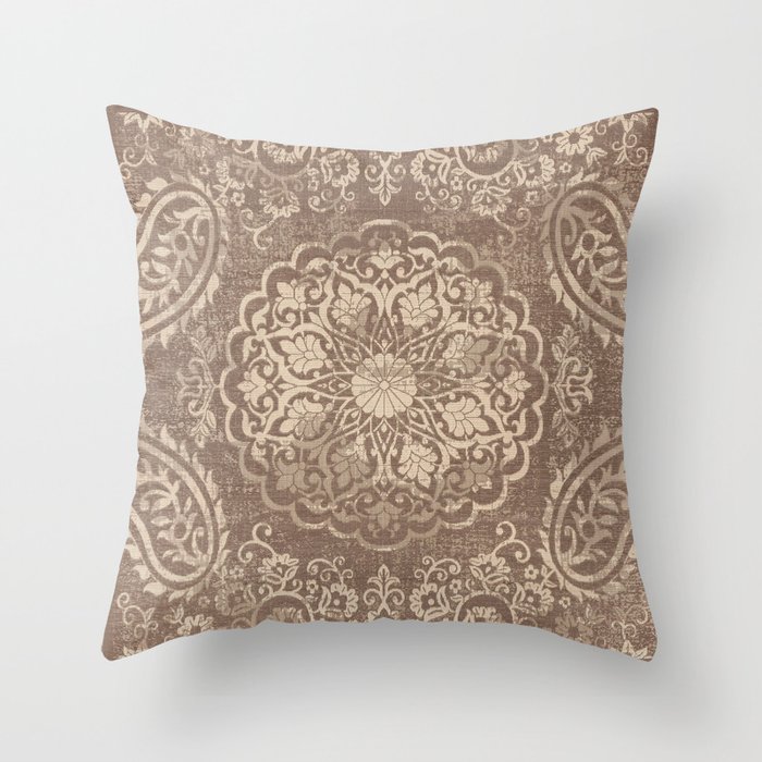 Vintage Oriental Traditional Handmade Moroccan Fabric Style Throw Pillow