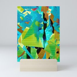 River current waterscape abstract Mini Art Print