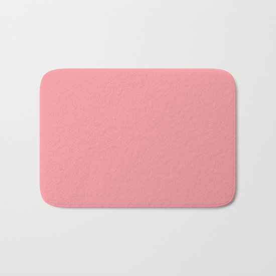 Tropical Coral Pink Bath Mat