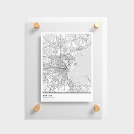 Boston Simple Map Floating Acrylic Print