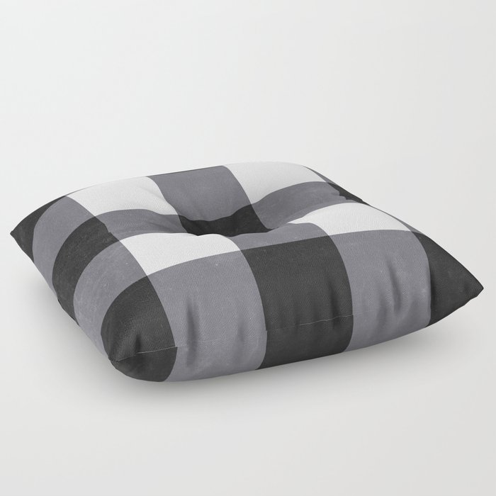 Gingham Dark Style Floor Pillow