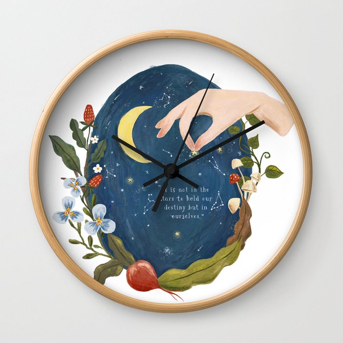 Make Your Stars Write Your Own Destiny Starry Night Wall Clock