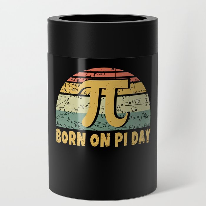 Retro Vintage March Born Birth On Pi Day Can Cooler