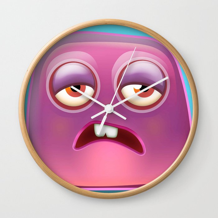 Glutton Jelly Monster  Wall Clock