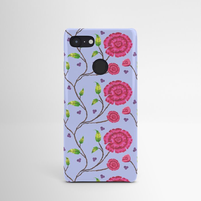 Pink and Blue Flower Desing  Android Case