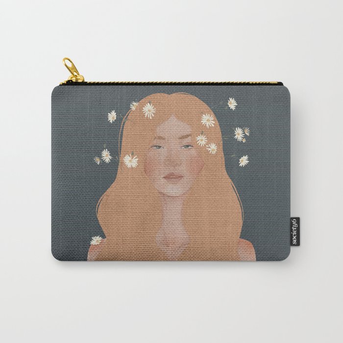 Growing Daisies | Original Drawing Carry-All Pouch