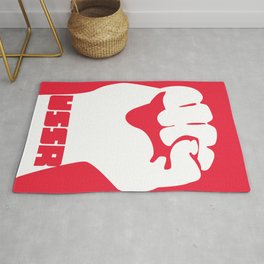 USSR Fist poster Rug