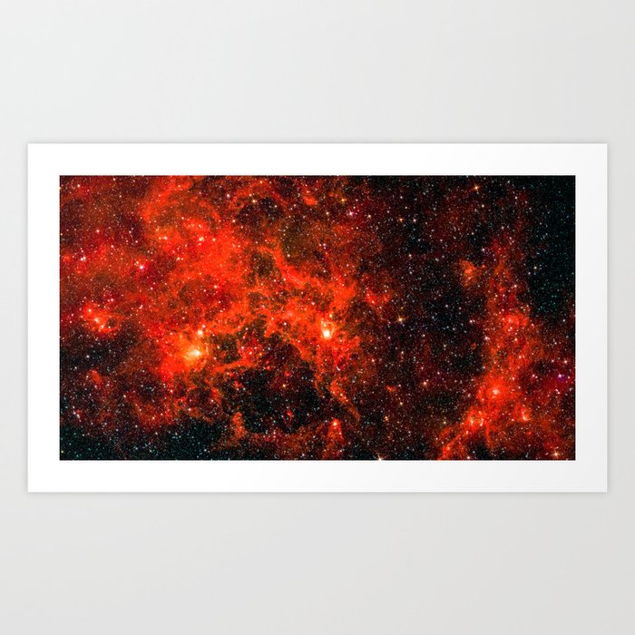 Starry Colorful Nebula Art Print