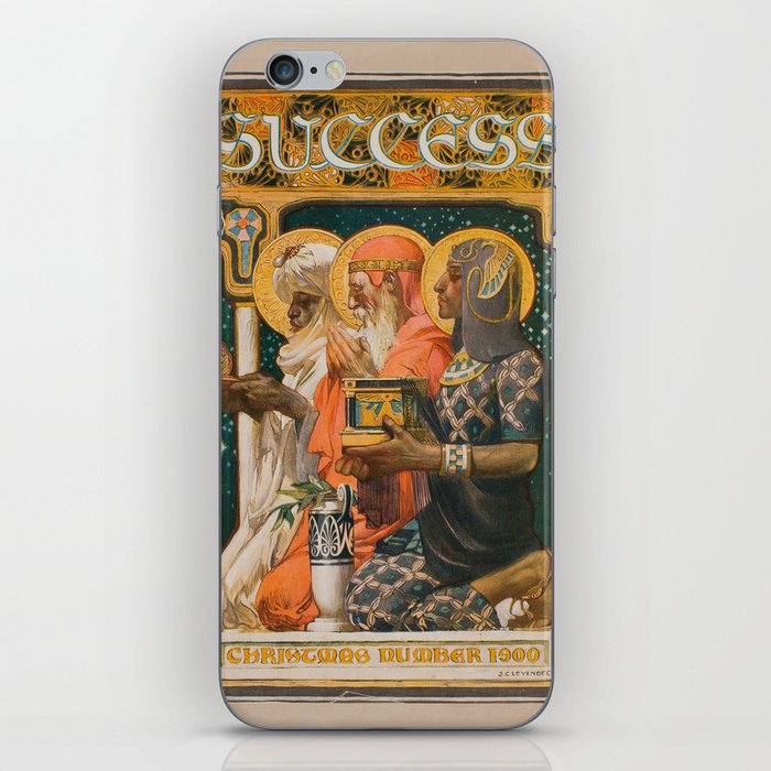Three wise men Success Christmas 1900 vintage kitsch iPhone Skin