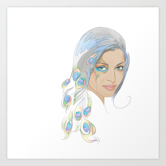 Peacock Rai Art Print