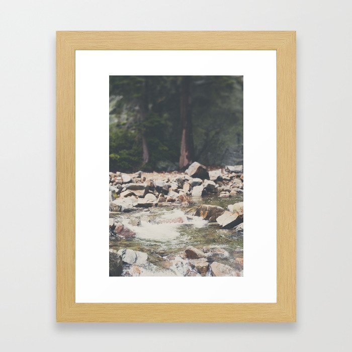 Lake Tahoe mountain river photograph Framed Art Print