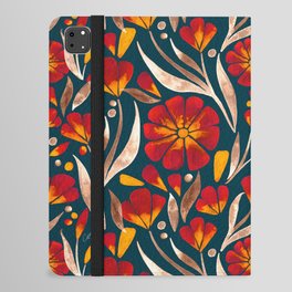 Sweet Florals – Crimson & Jade iPad Folio Case