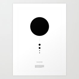 The Solar System (white) Art Print