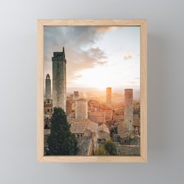 san gimignano towers Framed Mini Art Print