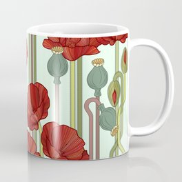 Art Deco Poppies Mug
