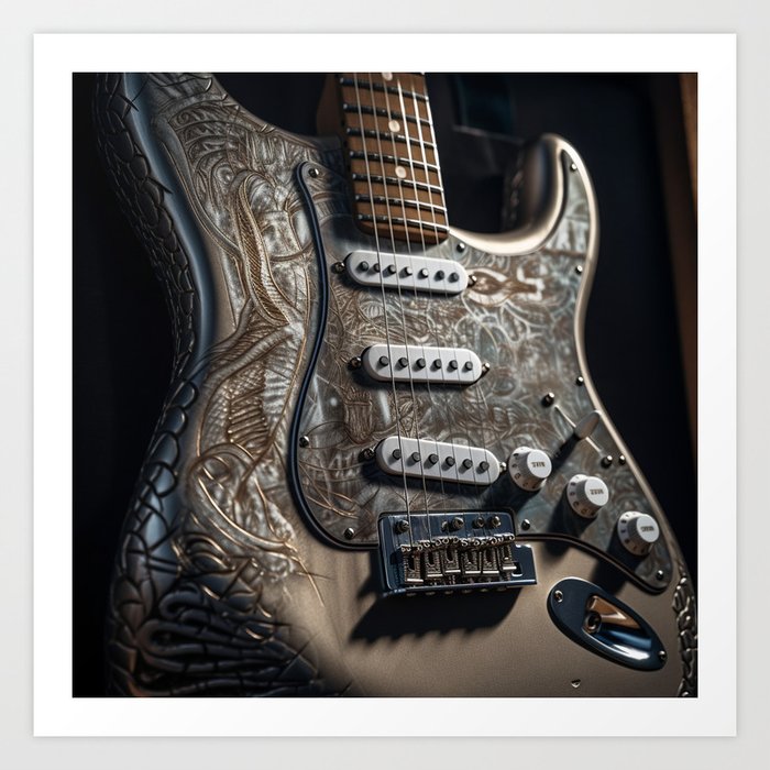 Hela Stratocaster Electric Guitar Art Print