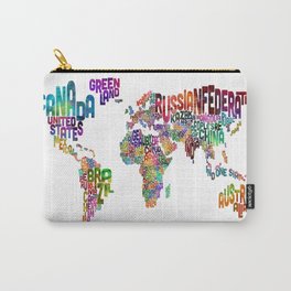 Text Map of the World Carry-All Pouch | Worldtextmap, Urbanwatercolor, 175, Watercolormap, Urbanwatercolour, Fontmap, Painting, Mapoftheworld, Worldmap, Typographymap 