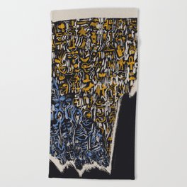 Abstract stone tablet 02 Beach Towel