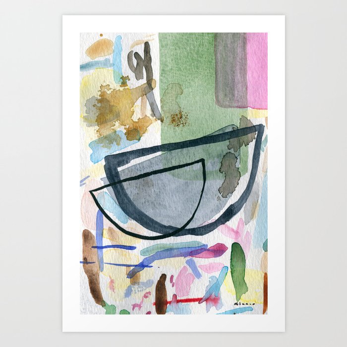 Abstract Watercolor Still Life 1 Art Print By Elenablanco Society6