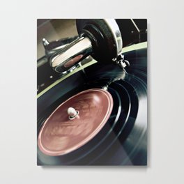 spin {mug 2 Metal Print | Victrola, Record, Music, Spin, Label, Photo, Inourgardentoo, Spinning, Vintage, Musical 