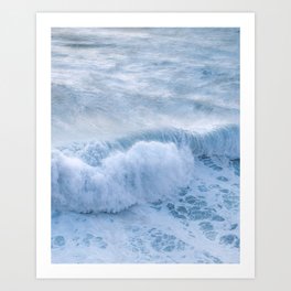 Crashing wave at the coast in a summer sunset – Oceanscape Photography Art Print