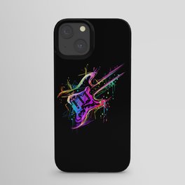 Colorful Musician Bass Electric Guitar iPhone Case